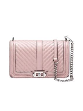 Rebecca Minkoff Chevron Love Crossbody Bag Vintage Pink